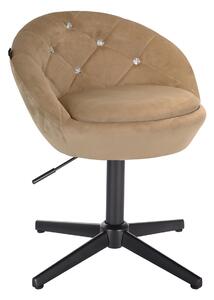 HR948CROSS Latte Modern Velúr Szék Fekete lábbal