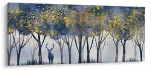 Kép egy szarvasról az erdőben (120x50 cm)