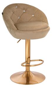 HR948W Latte Modern Velúr Szék Arany lábbal