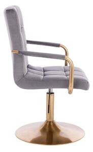 HC1015NP Grafit modern velúr szék arany lábbal
