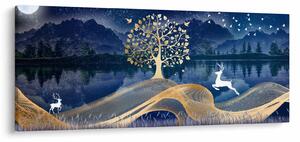Szarvas képe teliholdkor (120x50 cm)