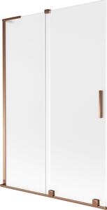Mexen Velar L fürdőkád paraván 2 szárnyas toló 120 x 150 cm, matt, rózsaszín arany - 896-120-003-31-60