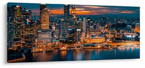 Éjszakai város képe (120x50 cm)