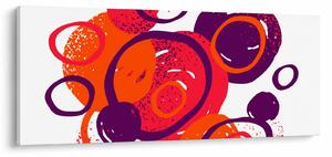 Kép - Motívum körökkel meleg színekben (120x50 cm)