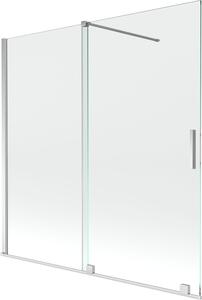 Mexen Velar 2-részes elhúzható fürdőkádparaván 160 x 150 cm, átlátszó, króm - 896-160-000-01-01