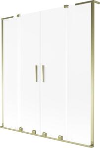 Mexen Velar L Duo 2-szárnyas tolható kádparaván 150 x 150 cm, deres, arany - 896-150-003-32-50