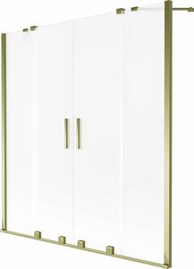 Mexen Velar Duo kádparaván 2-szárnyú toló 140 x 150 cm, zúzmarás, arany - 896-140-000-32-50