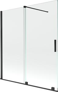 Mexen Velar 2-szárnyú eltolható fürdőkád paraván 150 x 150 cm, átlátszó, fekete - 896-150-000-01-70