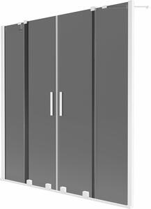 Mexen Velar Duo kádparaván 2-szárnyú toló 160 x 150 cm, grafit, fehér - 896-160-000-42-20