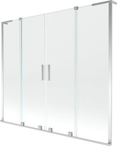 Mexen Velar L Duo kádparaván 2-szárnyú toló 200 x 150 cm, átlátszó, króm - 896-200-003-02-01