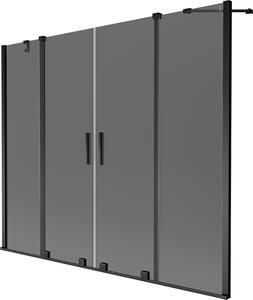 Mexen Velar Duo 2-paneles, toló fürdőkádparaván 170 x 150 cm, grafit, fekete - 896-170-000-42-70