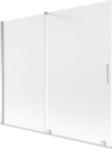 Mexen Velar 2-paneles, eltolható zuhanyfal 180 x 150 cm, matt, króm - 896-180-000-31-01