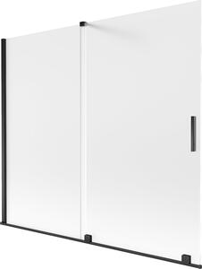 Mexen Velar 2-szárnyú toló zuhanyfal 180 x 150 cm, matt, fekete - 896-180-000-31-70