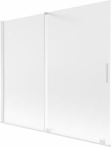 Mexen Velar kétszárnyú toló zuhanyfal 180 x 150 cm, fagyos, fehér - 896-180-000-31-20