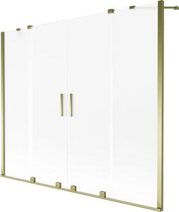 Mexen Velar Duo 2-szárnyú toló kádparaván 180 x 150 cm, zúzmarás, arany - 896-180-000-32-50