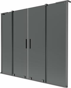 Mexen Velar L Duo 2 szárnyú tolózuhany paraván 170 x 150 cm, grafit, gun metal - 896-170-003-42-95
