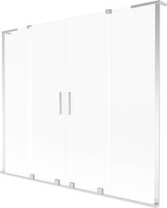 Mexen Velar L Duo kádparaván 2-szárnyas toló 200 x 150 cm, matt üveg, króm - 896-200-003-32-01