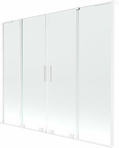 Mexen Velar L Duo kádparaván két tolóajtós 170 x 150 cm, átlátszó, fehér - 896-170-003-02-20