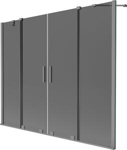 Mexen Velar Duo kádparaván 2-szárnyú toló 170 x 150 cm, grafit, gun metal - 896-170-000-42-95