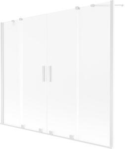 Mexen Velar Duo 2-szárnyú eltolható kádparaván 200 x 150 cm, matt, fehér - 896-200-000-32-20