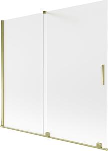 Mexen Velar 2-szárnyas eltolható kádparaván 170 x 150 cm, deres, arany - 896-170-000-31-50
