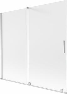 Mexen Velar 2-szárnyú, toló, 170 x 150 cm-es kádparaván, szatén, króm - 896-170-000-31-01