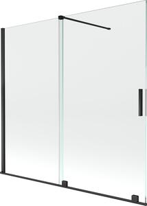 Mexen Velar Mexen Velar 2-szárnyú fürdőkád paraván 170 x 150 cm, átlátszó, fekete - 896-170-000-01-70