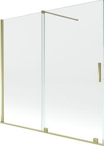 Mexen Velar 2-szárnyú, eltolható kádparaván 170 x 150 cm, átlátszó, arany - 896-170-000-01-50