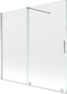 Mexen Velar 2-szárnyas toló fürdőkádparaván 170 x 150 cm, átlátszó, króm - 896-170-000-01-01