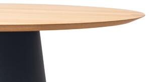 Tölgy oldalasztal Marco Barotti 45 cm, matt fekete alappal