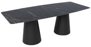 Fekete márvány étkezőasztal Marco Barotti Tivoli 220 x 100 cm