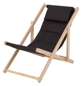 Patio Hampton Lux napozó szék 110x58x60 cm fekete