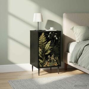 VidaXL Éjjeliszekrény RHENEN 2 db Fekete Tölgy 36 x 33 x 61 cm