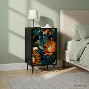 VidaXL Éjjeliszekrény LOCHEM 2 db Fekete Tölgy 36 x 33 x 61 cm