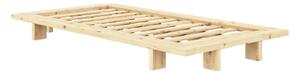 Natúr színű borovi fenyő egyszemélyes ágy ágyráccsal 90x200 cm Japan – Karup Design
