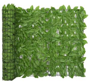VidaXL zöld leveles erkélyparaván 400 x 100 cm