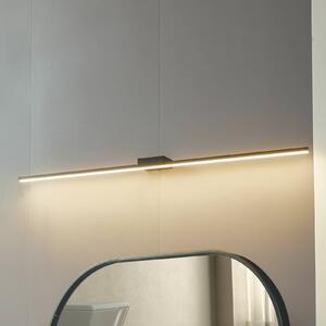 Lucande LED tükörlámpa Kivana, fekete, fém, 120cm IP44, Fekete, Fürdőszoba, Alumínium, Modern
