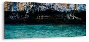 A víz és a sziklák képe (120x50 cm)
