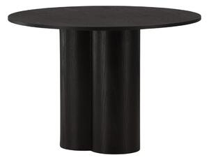 Asztal Dallas 3195, Fekete, 75cm, Közepes sűrűségű farostlemez, Természetes fa furnér, Természetes fa furnér, Közepes sűrűségű farostlemez