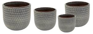 Noble Facet Classic Kerámia Növénytartó Szett Macchiato 30x27-58x51cm S4