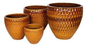 Remy Classic Kerámia Növénytartó Szett Mézbarna 30x27-57,5x55,5cm S4