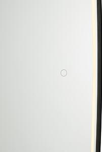 Modern fürdőszobai tükör fekete, LED-del és érintőképernyős dimmerrel - Geraldien