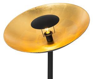 Ipari állólámpa fekete, arany belsővel 60 cm - Magnax