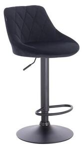 HR1054W Fekete modern velúr szék fekete lábbal