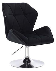 HR212 Fekete modern velúr szék
