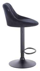 HR1054W Fekete modern velúr szék fekete lábbal