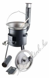 42cm magas bográcsház+25 literes vasbogrács(10részes)