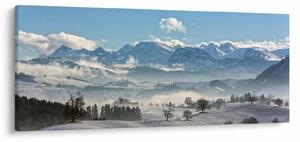 A havas hegyek képe (120x50 cm)