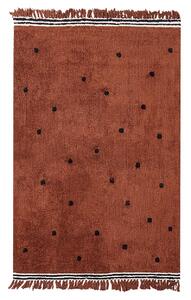 Barna pamut szőnyeg 140 x 200 cm LAZA