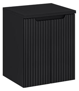 Fürdőszoba szekrény felsővel NOVA Black D50/4 | 50 cm